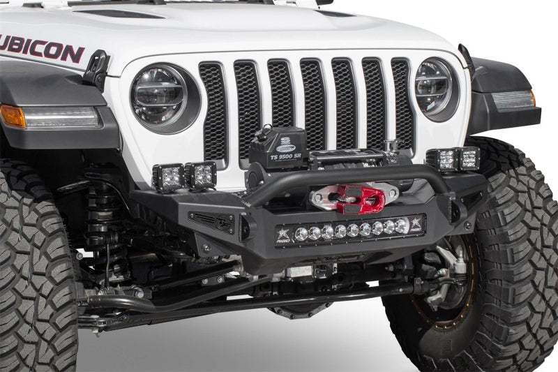 Addictive Desert Designs 2018 Jeep Wrangler JL Rock Fighter Front Bumper w/ Low Profile Top Hoop - addF964902080103