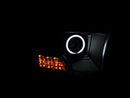 ANZO 2009-2015 Dodge Ram 1500 Projector Headlights w/ Halo Black (CCFL) - anz111159