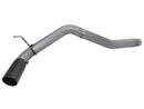 aFe LARGE BORE HD 5in DPF-Back SS Exhaust w/ Black Tip 2016 Nissan Titan 5.0L V8 (td) CC SB - afe49-46112-B