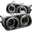 ANZO 1994-1997 Acura Integra Projector Headlights w/ Halo Black - anz121003