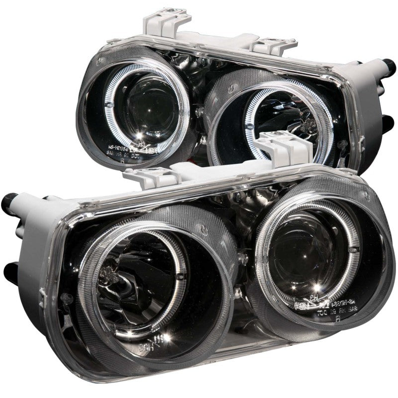 ANZO 1994-1997 Acura Integra Projector Headlights w/ Halo Black - anz121003