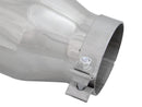 aFe MACH Force-XP 304 SS Right Side Single Wall Polished Exhaust Tip 4in Inlet x 6in Outlet x 12in L - afe49T40601-P12