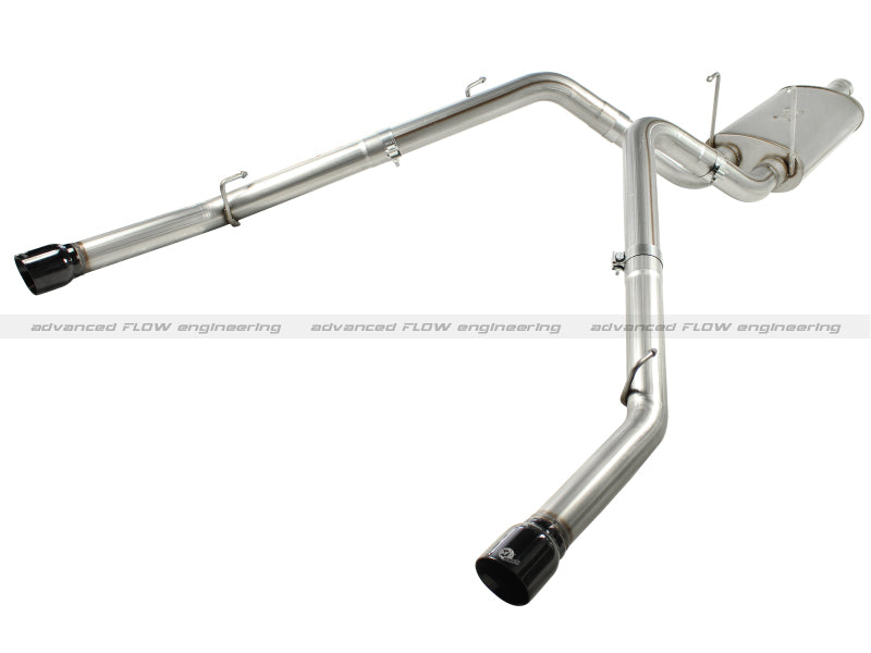 aFe MACHForce XP Exhausts Cat-Back SS-409 EXH CB Dodge Ram 1500 5.7L HEMI 09-13 Glossed Black - afe49-42013-B