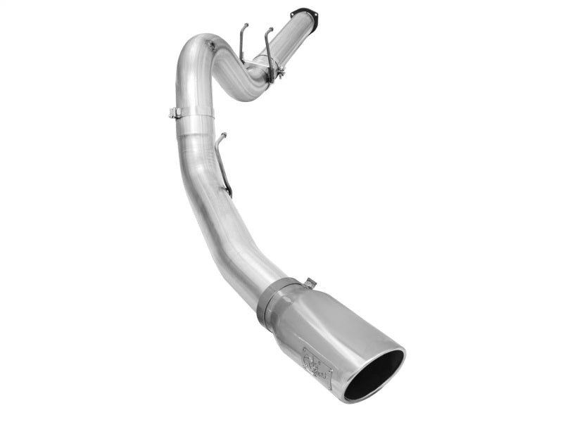 aFe Atlas Exhausts 5in DPF-Back Aluminized Steel Exhaust 2015 Ford Diesel V8 6.7L (td) Polished Tip - afe49-03064-P