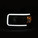 ANZO 2015+ GMC Canyon Projector Headlights w/ Plank Style Design Black w/ Amber - anz111381