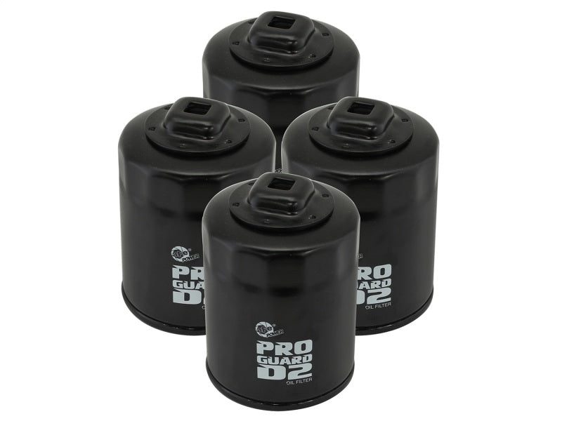 aFe Pro GUARD D2 Oil Filter 99-14 Nissan Trucks / 01-15 Honda Cars (4 Pack) - afe44-LF016-MB