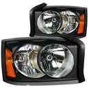 ANZO 2005-2006 Dodge Dakota Crystal Headlights Black - anz111105