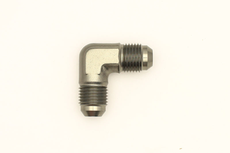 DeatschWerks 6AN Male Flare To 6AN Male Flare 90-Degree Coupler Fitting - dw6-02-0207
