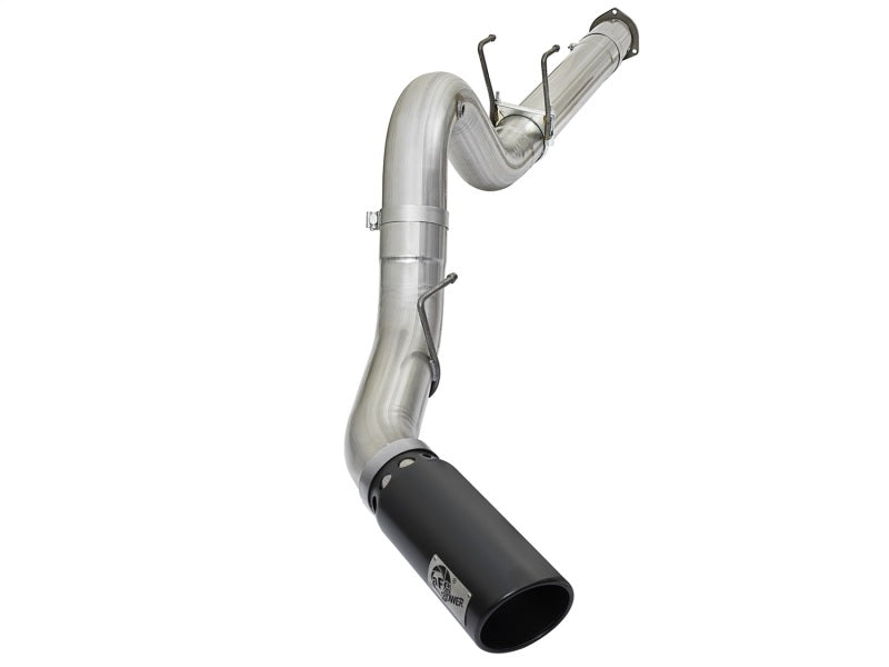 aFe ATLAS 5in DPF-Back Alum Steel Exhaust System w/Black Tip 2017 Ford Diesel Trucks V8-6.7L (td) - afe49-03090-B