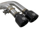 aFe MACH Force-Xp 3.5in. 304 SS C/B Exhaust w/o Muffler 15-18 BMW X5 M V8-4.4L (tt) - Black Tip - afe49-36342-B