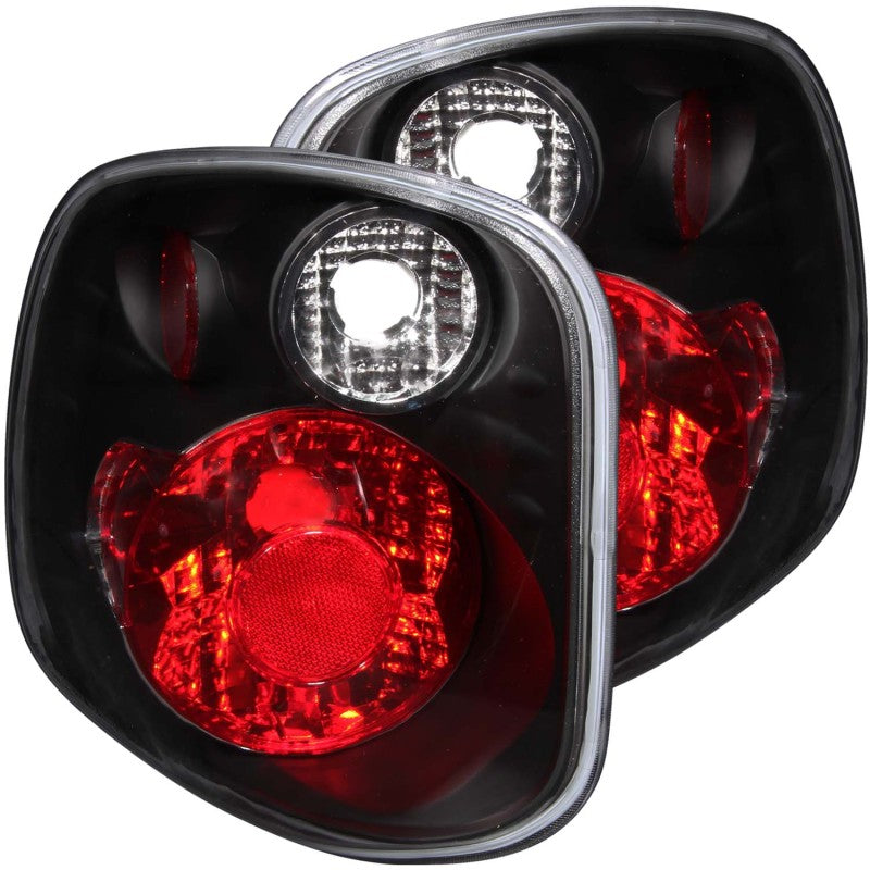 ANZO 1997-2000 Ford F-150 Taillights Black - anz211069