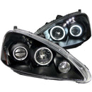 ANZO 2005-2006 Acura Rsx Projector Headlights w/ Halo Black - anz121197