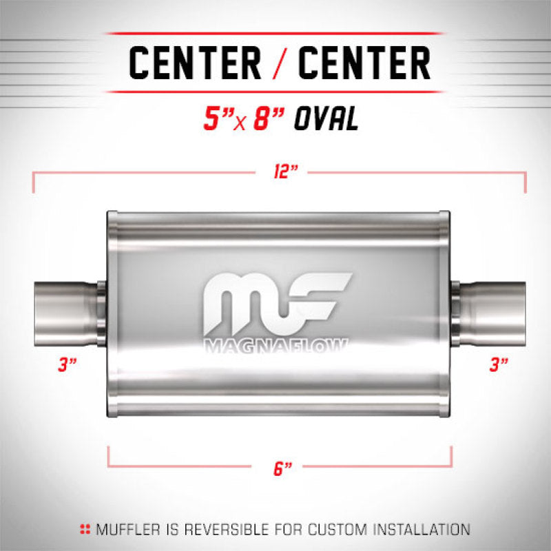 MagnaFlow Muffler Mag SS 5X8inch 6inch 3.00inch - mag14149