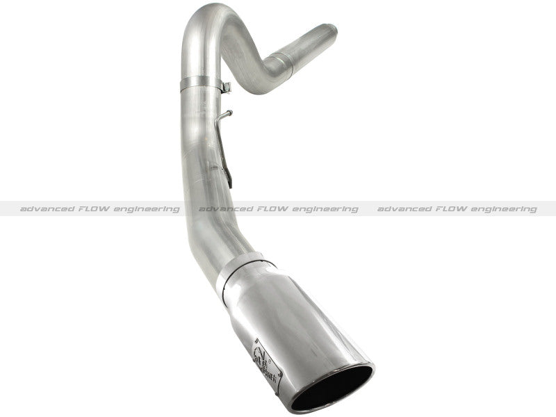 aFe MACHForce XP 5in DPF-Back Stainless Steel Exh Sys, polished tip,Ford Diesel Trucks 08-10 V8-6.4L - afe49-43054-P