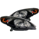 ANZO 2003-2008 Toyota Matrix Crystal Headlights Black - anz121133