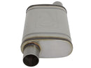 aFe MACH Force-Xp 409 SS Muffler 2.5in Offset Inlet/2.5in Offset Outlet 14in L x 9in W x 4in H Body - afe49M00028