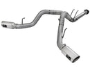 aFe LARGE BORE HD 4in 409-SS DPF-Back Exhaust w/Polished Tip 11-14 Ford Diesel Trucks V8-6.7L (td) - afe49-43065-P