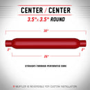 MagnaFlow Muffler Red Pack Series Glasspack 3.5in Rd 26in Body Length 2in/2in Inlet/Outlet - mag13144