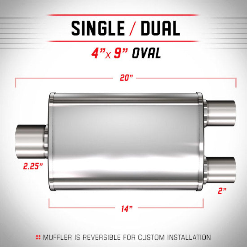 MagnaFlow Muffler Trb SS 4X9 14 2.25/2. - mag13148