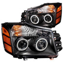 ANZO 2004-2007 Nissan Armada Projector Headlights w/ Halo Black (CCFL) - anz111095