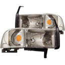 ANZO 1994-2001 Dodge Ram Crystal Headlights Chrome - anz111068