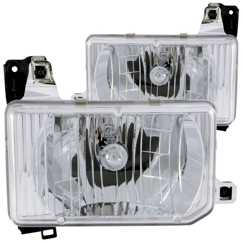 ANZO 1988-1989 Nissan Hardbody Crystal Headlights Chrome - anz111050